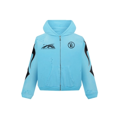 Hellstar Studios Zip Hoodie Blue 01