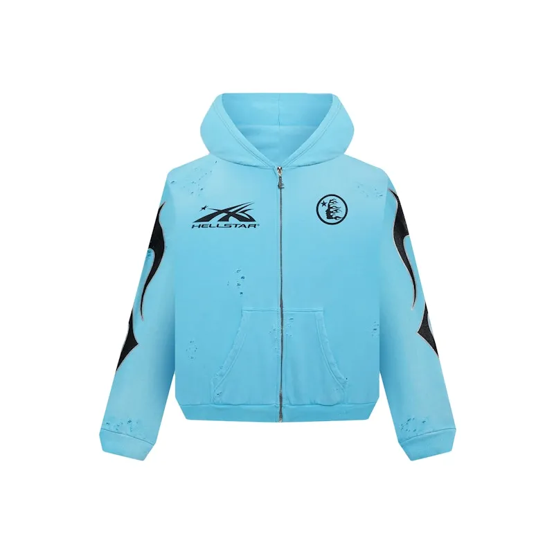 Hellstar Studios Zip Hoodie Blue