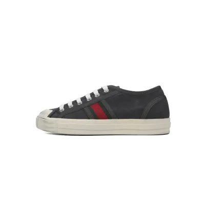 Gucci canvas shoes shell  Black 01