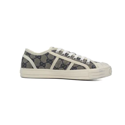 Gucci canvas shoes shell gray 02