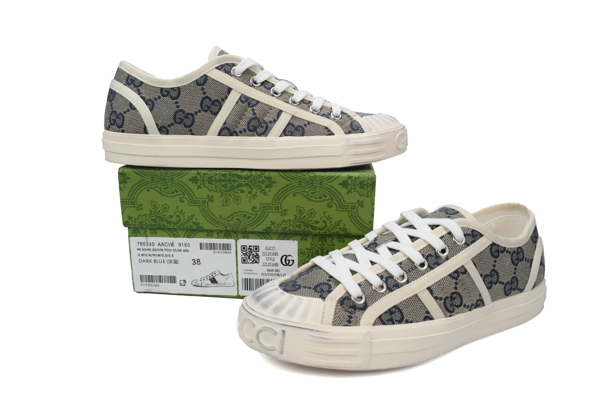 Gucci canvas shoes shell gray