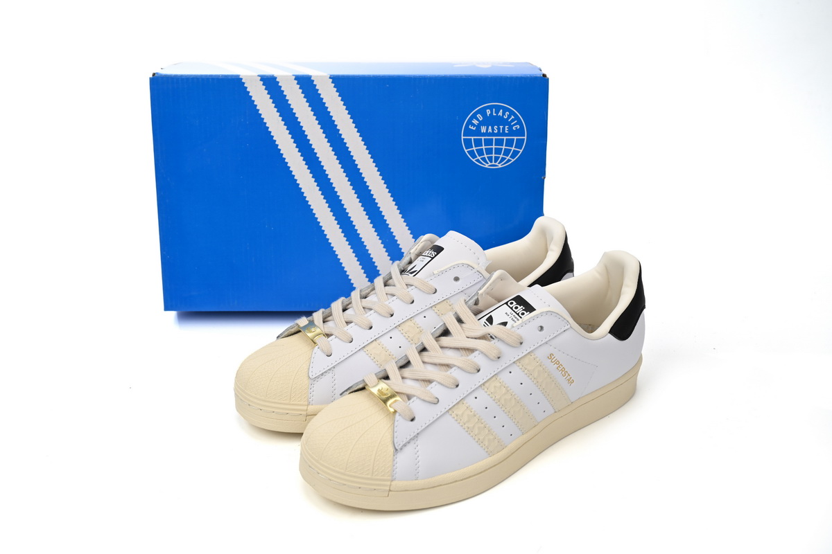 Adidas Superstar Shoes White Black Rice ID4675