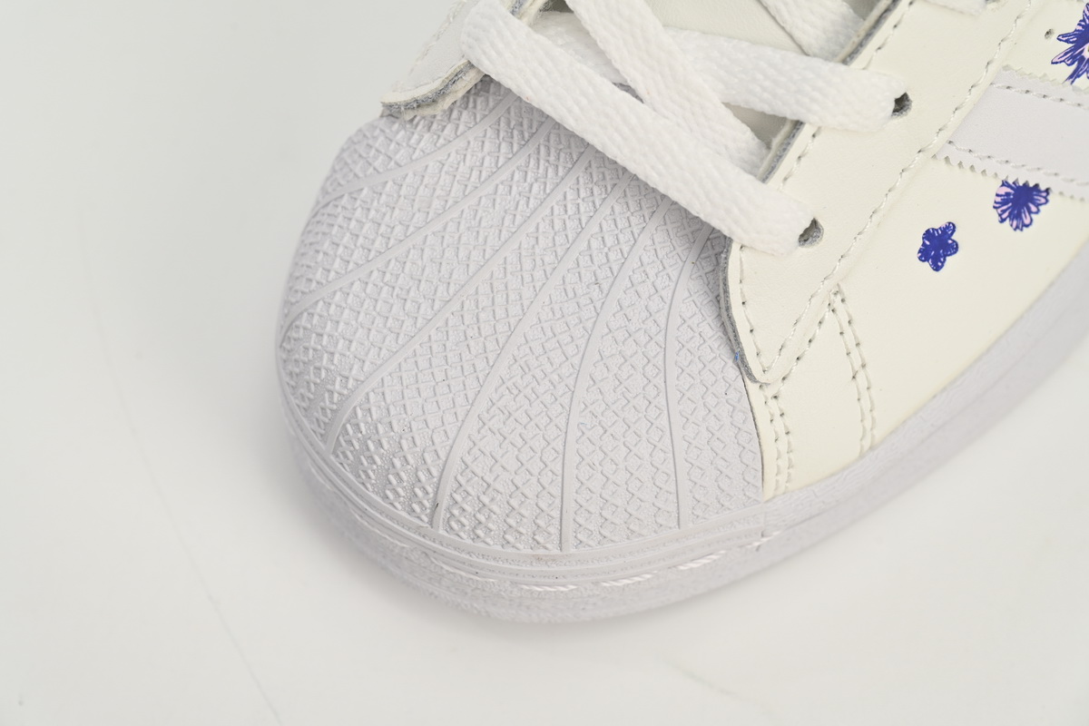 adidas Superstar Shoes White New White Purple HQ4288