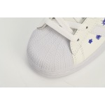 adidas Superstar Shoes White New White Purple HQ4288 