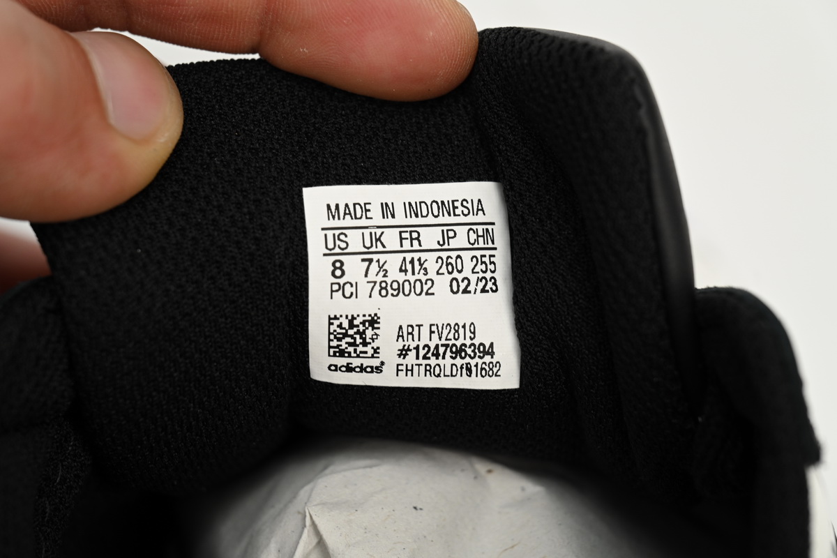 Adidas Superstar Shoes White Black White Black Red FV2819