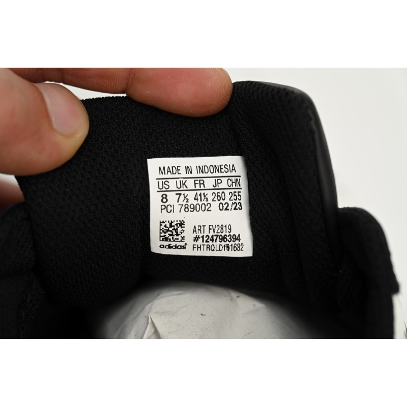Adidas Superstar Shoes White Black White Black Red FV2819 