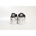 Adidas Superstar Shoes White Black White Black Red FV2819 