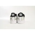 Adidas Superstar Shoes White Black White Black Red FV2819 