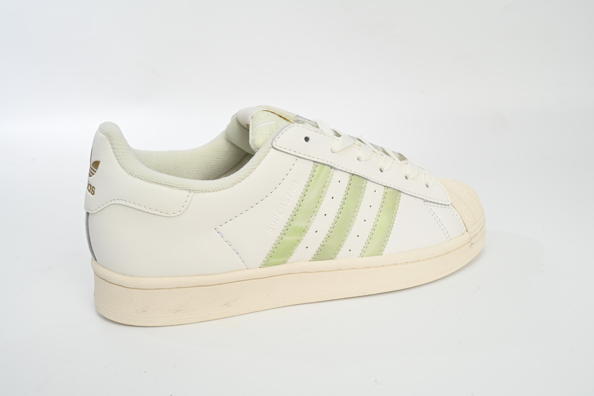 adidas Superstar Shoes White Black Gold Beige Green HQ6668