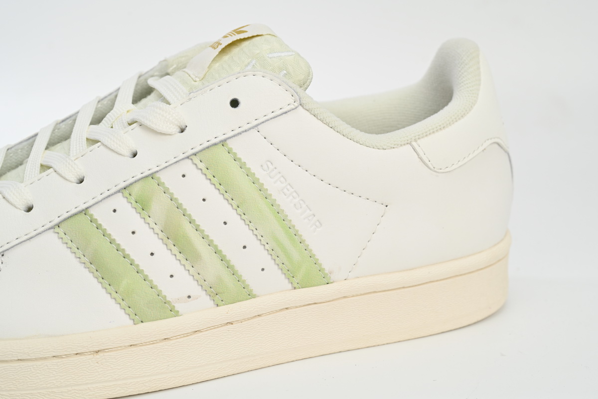 adidas Superstar Shoes White Black Gold Beige Green HQ6668