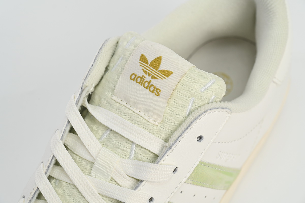 adidas Superstar Shoes White Black Gold Beige Green HQ6668