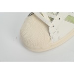 adidas Superstar Shoes White Black Gold Beige Green HQ6668 