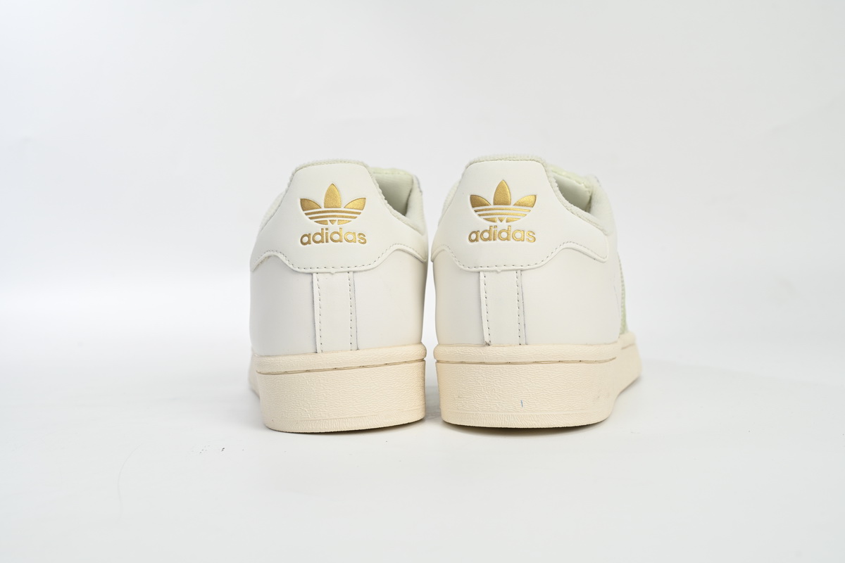 adidas Superstar Shoes White Black Gold Beige Green HQ6668