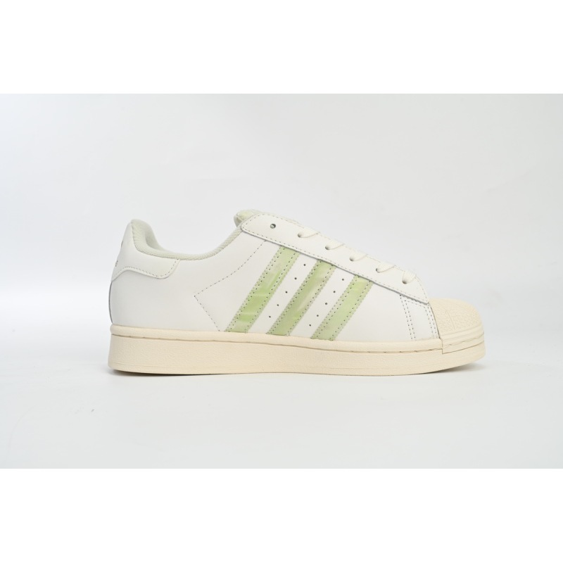 adidas Superstar Shoes White Black Gold Beige Green HQ6668 