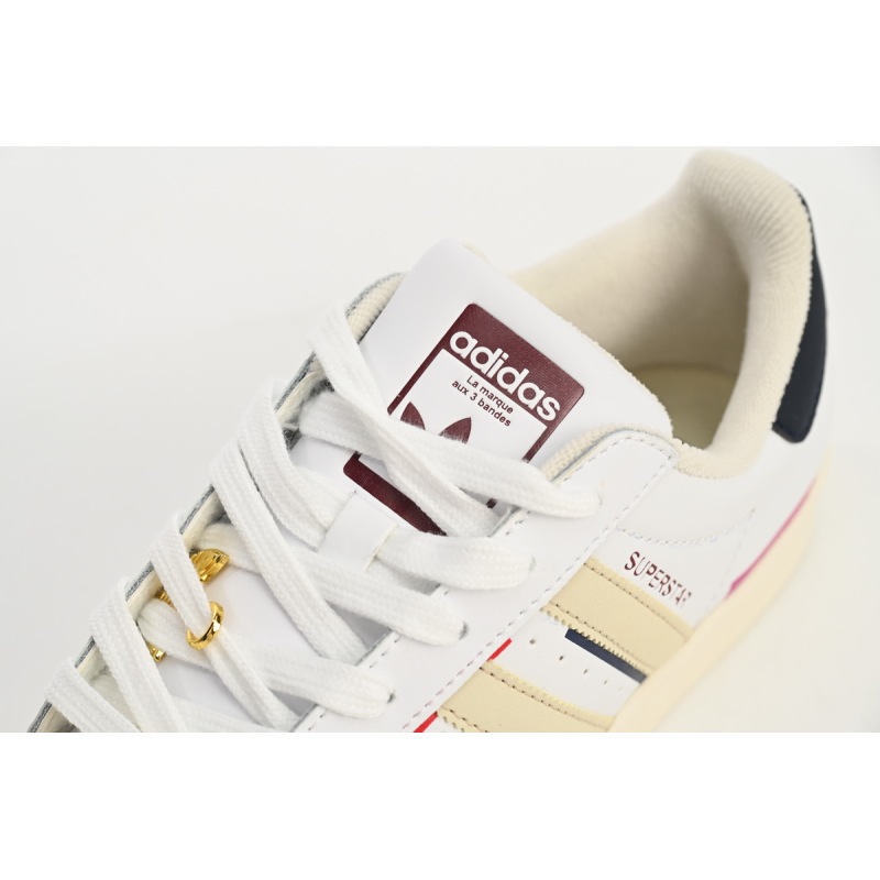 Adidas Superstar Shoes White New Cherry Blossom Gradient Black White Red HQ6626 