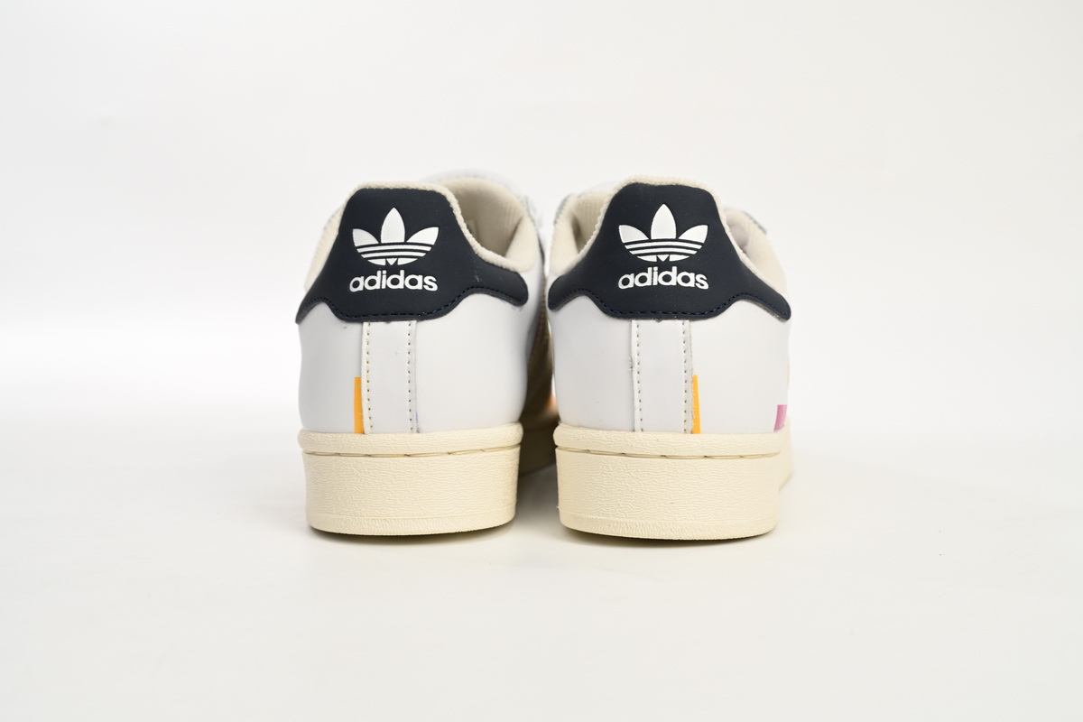 Adidas Superstar Shoes White New Cherry Blossom Gradient Black White Red HQ6626