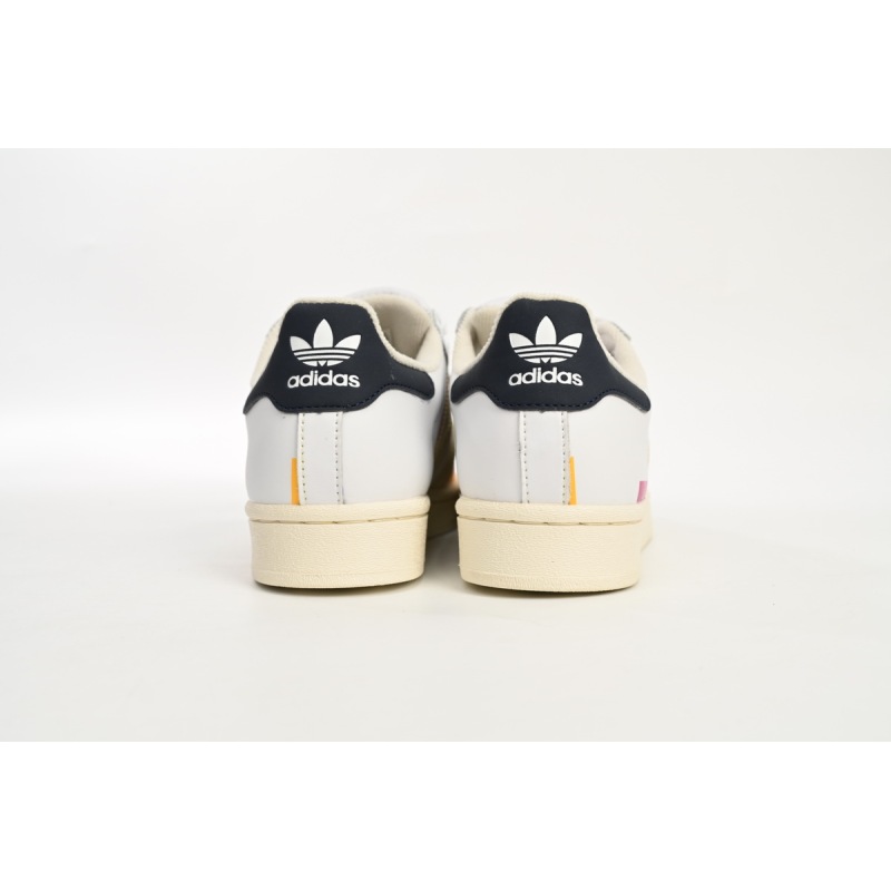 Adidas Superstar Shoes White New Cherry Blossom Gradient Black White Red HQ6626 