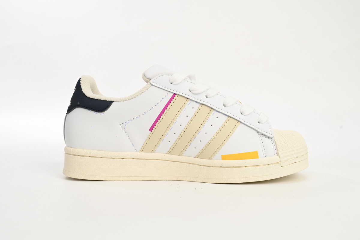 Adidas Superstar Shoes White New Cherry Blossom Gradient Black White Red HQ6626