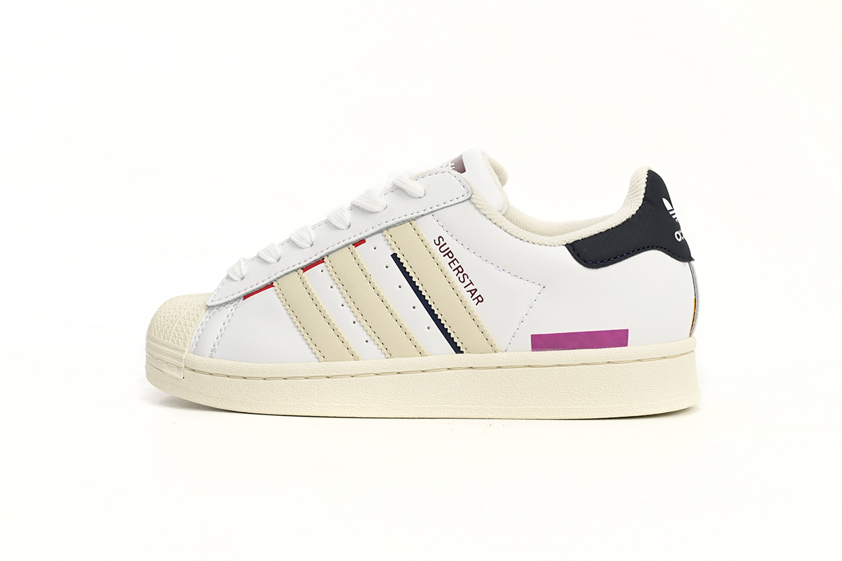Adidas Superstar Shoes White New Cherry Blossom Gradient Black White Red HQ6626