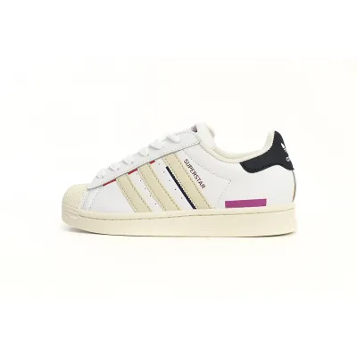 Adidas Superstar Shoes White New Cherry Blossom Gradient Black White Red HQ6626  01