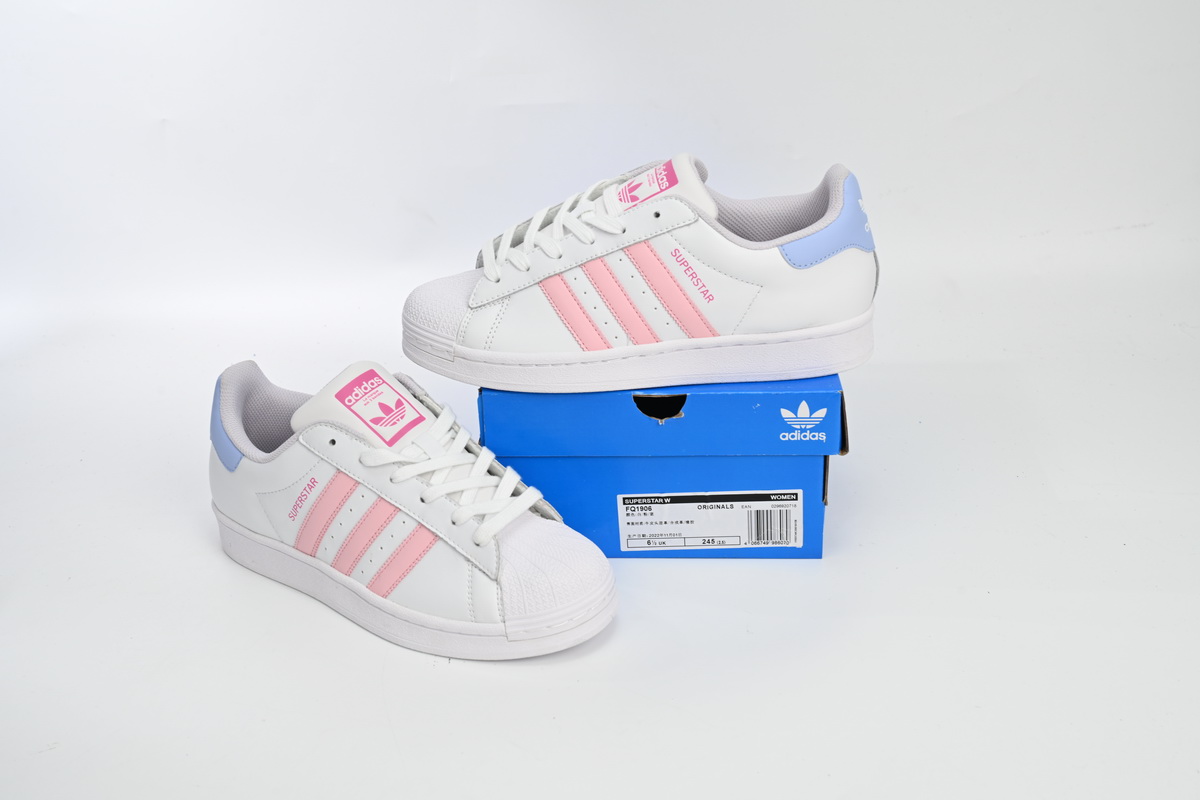 adidas Superstar Shoes White Black Gold Whiting HQ1906