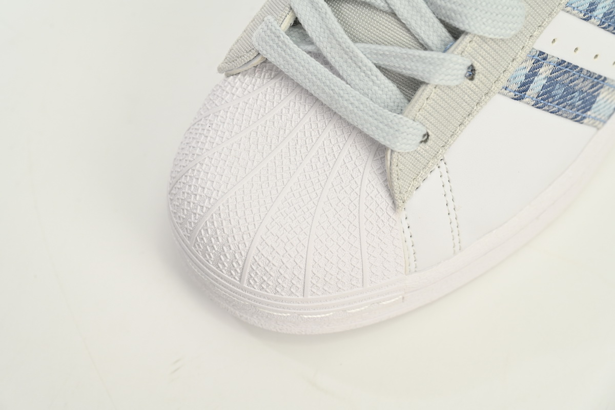 Adidas Superstar Shoes White New Cherry Denim Blue IG3005