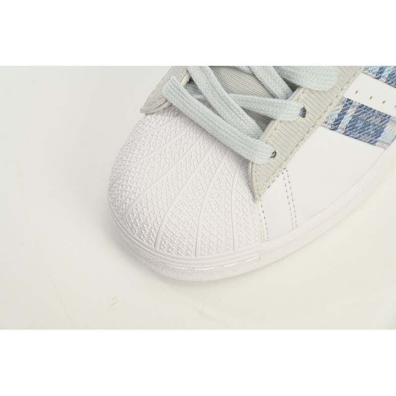  Adidas Superstar Shoes White New Cherry Denim Blue IG3005