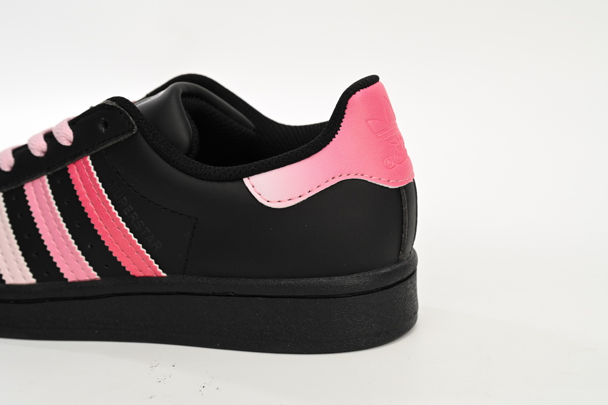 Adidas Superstar Shoes White New Cherry Blossom Gradient Black Pink EG4957