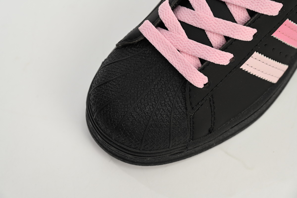 Adidas Superstar Shoes White New Cherry Blossom Gradient Black Pink EG4957