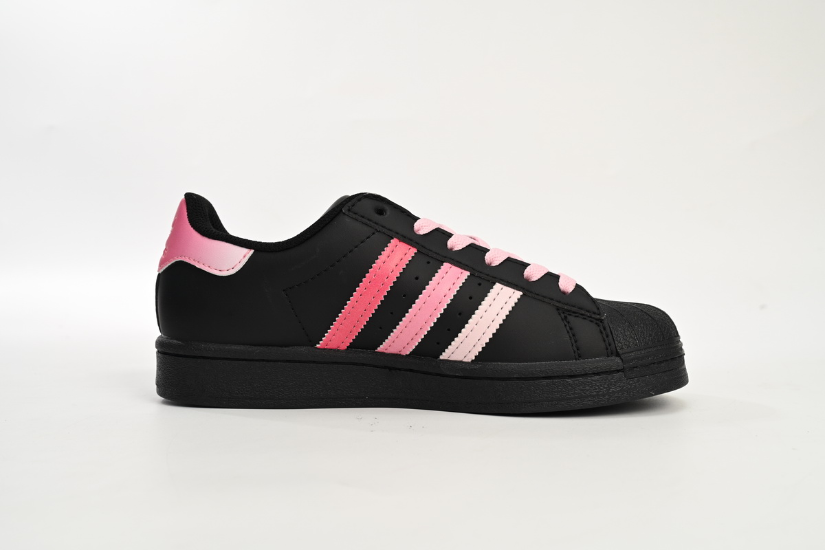 Adidas Superstar Shoes White New Cherry Blossom Gradient Black Pink EG4957