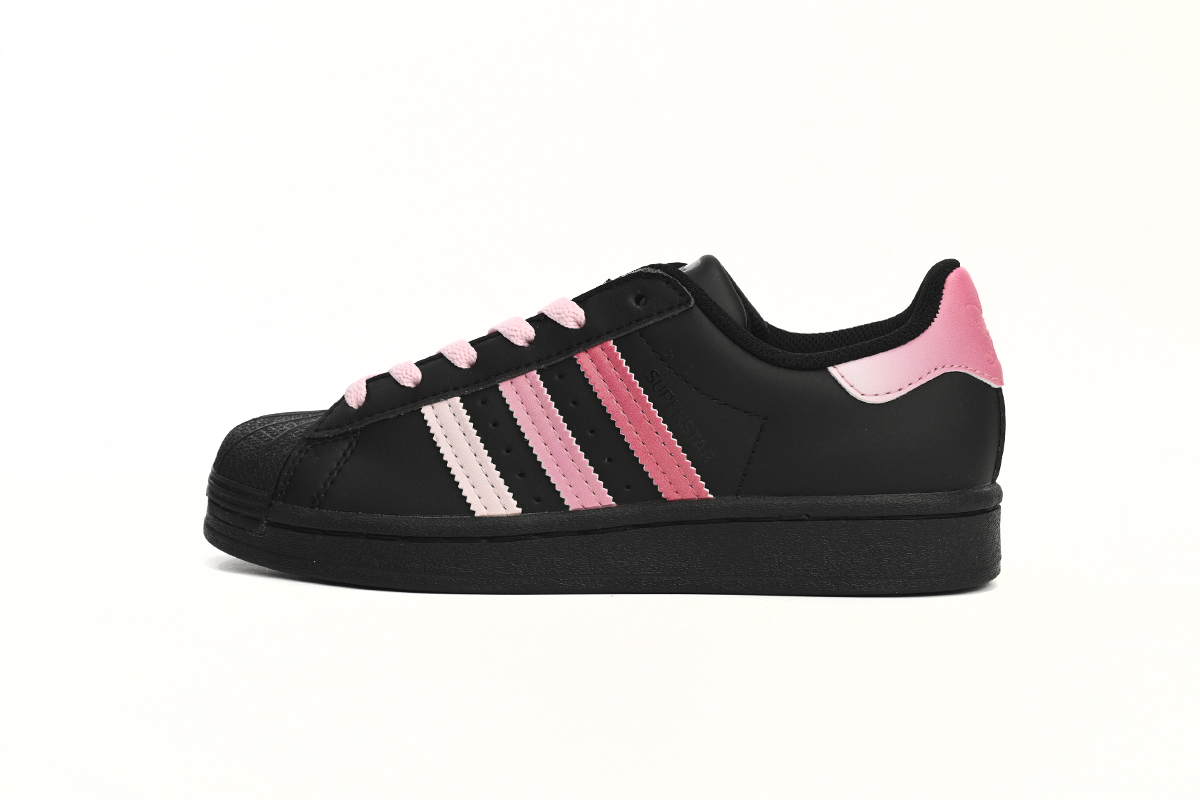 Adidas Superstar Shoes White New Cherry Blossom Gradient Black Pink EG4957