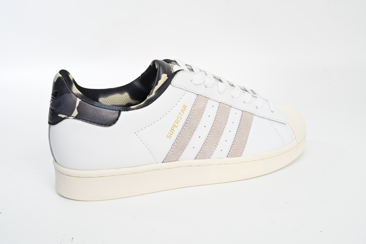 adidas Superstar Shoes White Black Gold White GY2565