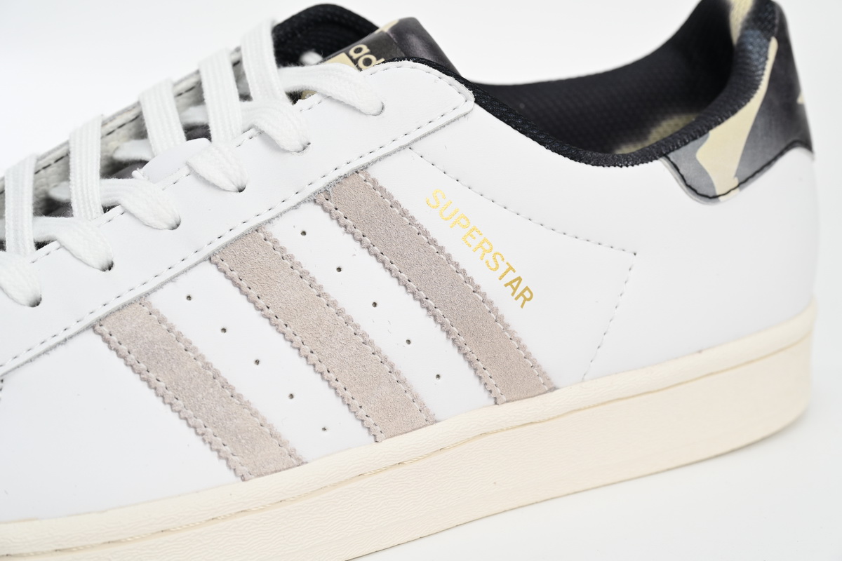 adidas Superstar Shoes White Black Gold White GY2565
