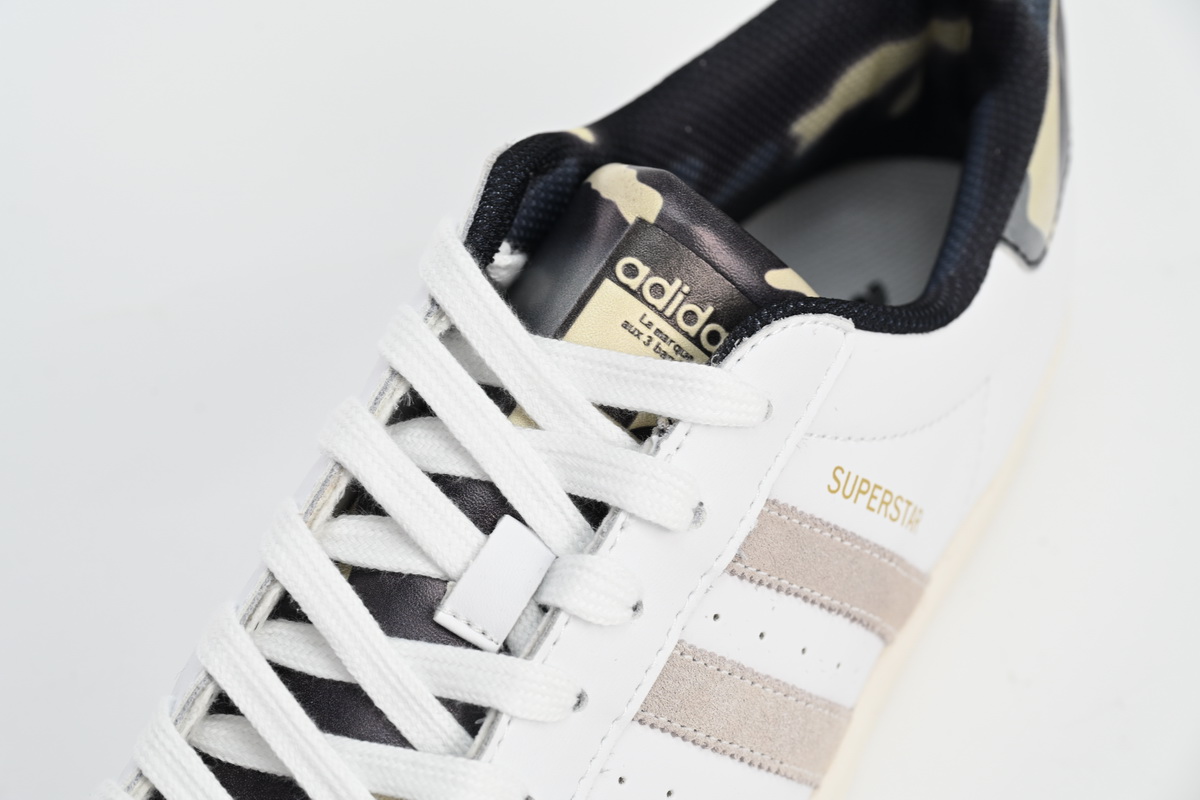 adidas Superstar Shoes White Black Gold White GY2565