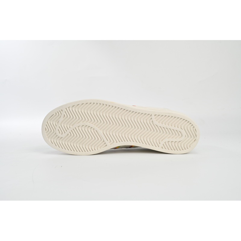 adidas Superstar Shoes White Black Gold White Rainbow  ID7493 