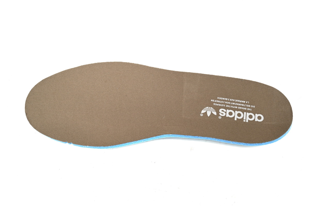 Adidas Superstar Shoes White Black Light Blue White Brown HQ8707
