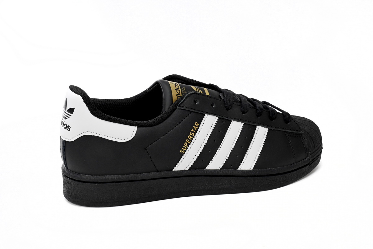 adidas Superstar Shoes White Black Gold Black Gold Label EG4959
