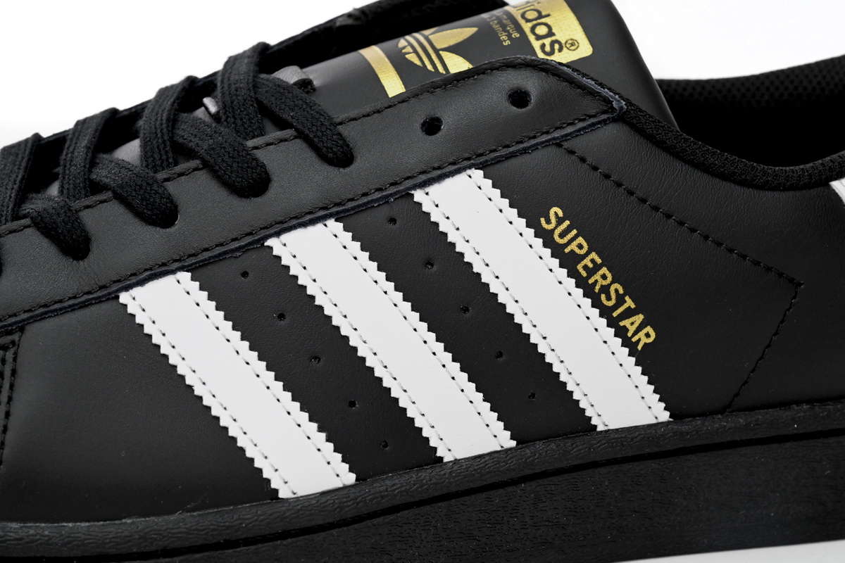 adidas Superstar Shoes White Black Gold Black Gold Label EG4959