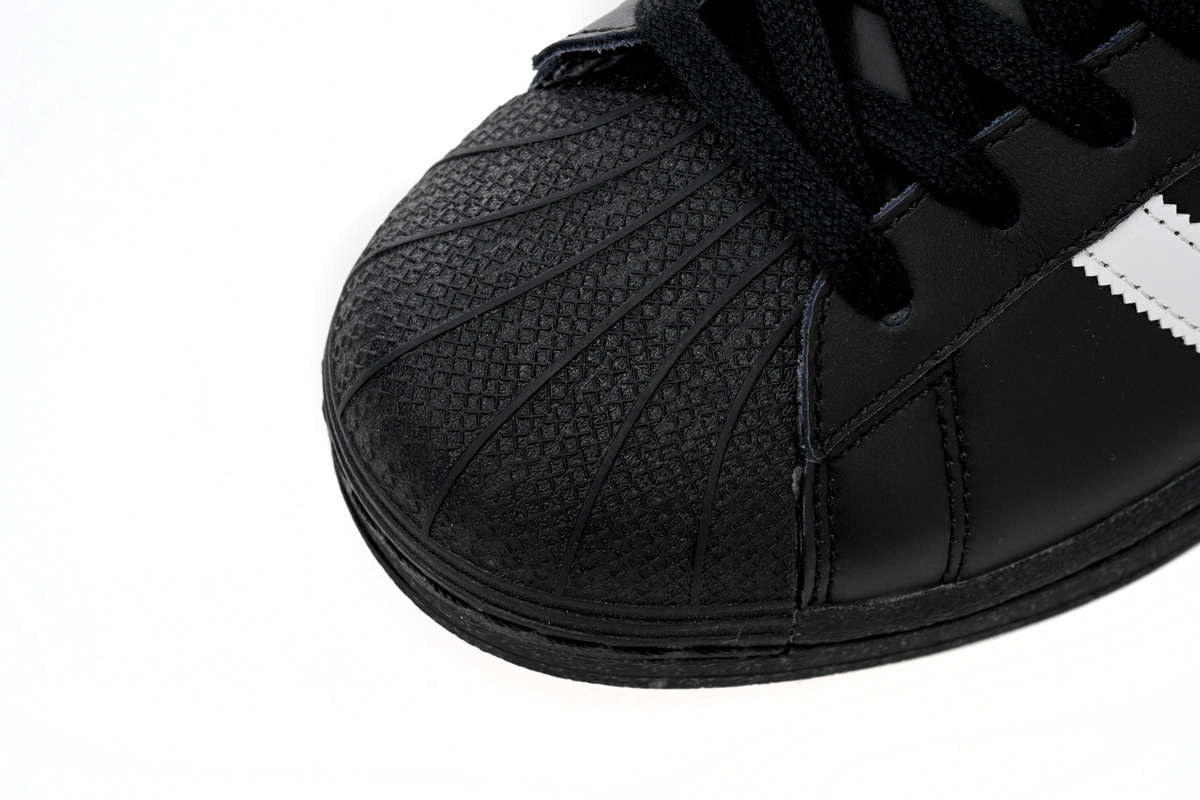 adidas Superstar Shoes White Black Gold Black Gold Label EG4959