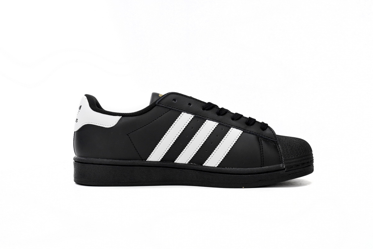adidas Superstar Shoes White Black Gold Black Gold Label EG4959