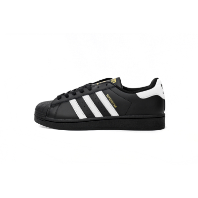 adidas Superstar Shoes White Black Gold Black Gold Label EG4959  01