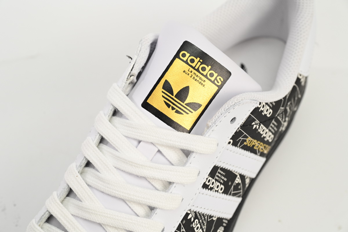 Adidas Superstar Shoes White Black Black Bright White FV2820
