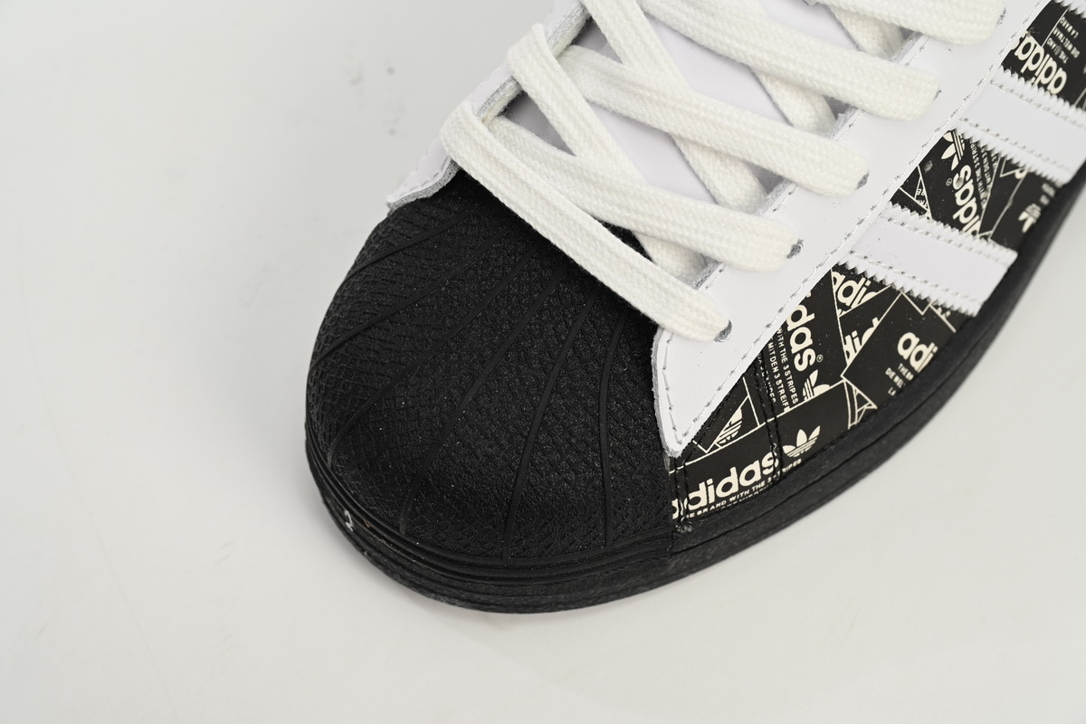 Adidas Superstar Shoes White Black Black Bright White FV2820