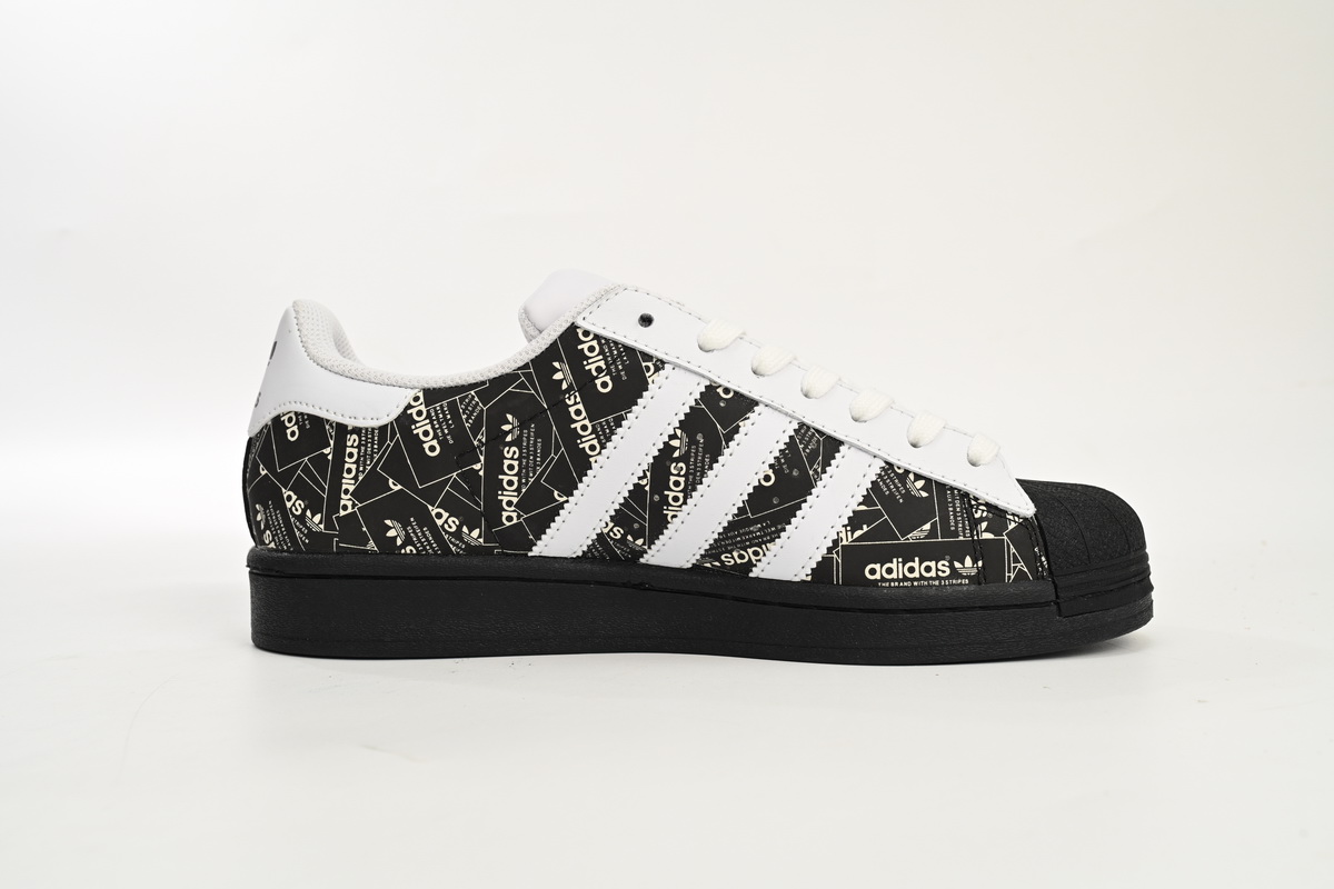 Adidas Superstar Shoes White Black Black Bright White FV2820