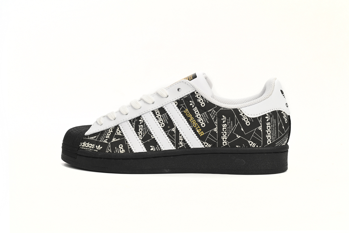 Adidas Superstar Shoes White Black Black Bright White FV2820