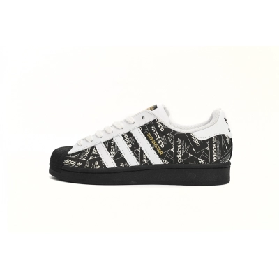 Adidas Superstar Shoes White Black Black Bright White FV2820  01