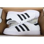 adidas Superstar Shoes White Black Gold EG4958 