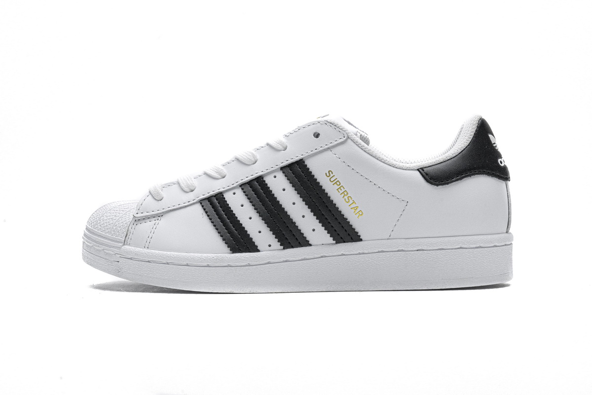 adidas Superstar Shoes White Black Gold EG4958