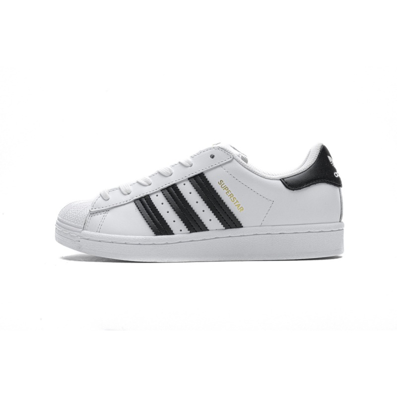 adidas Superstar Shoes White Black Gold EG4958 