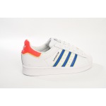 adidas Superstar Shoes White New White Blue HQ1939 